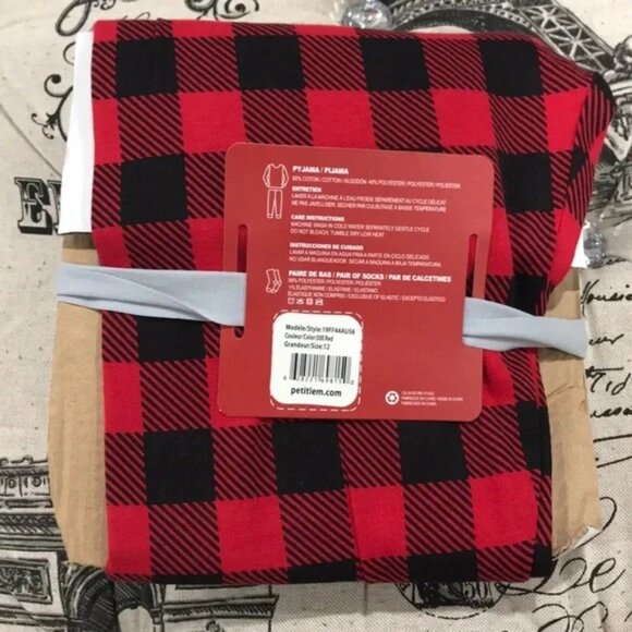 Kid's Petitlem Plaid Leggings +2pairs of socks - Picture 3 of 4